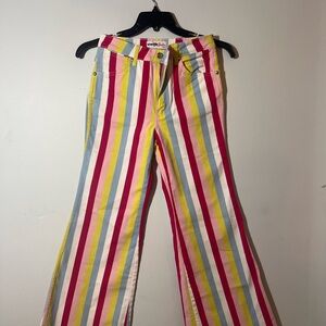Wrangler Multicolor Striped Women's Flare Jeans